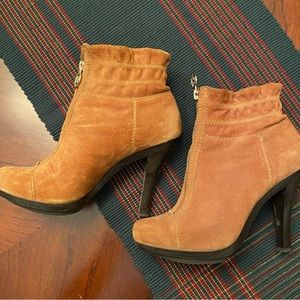 MICHAEL Michael Kors leather ankle boots in dark caramel